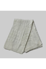 %100 Pamuk Triko Bebek Battaniyesi 80*95 Ekru