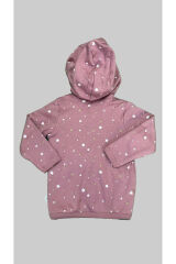 %100 ORGANİK Kapüşonlu Sweatshirt Pembe - 18-24 Ay