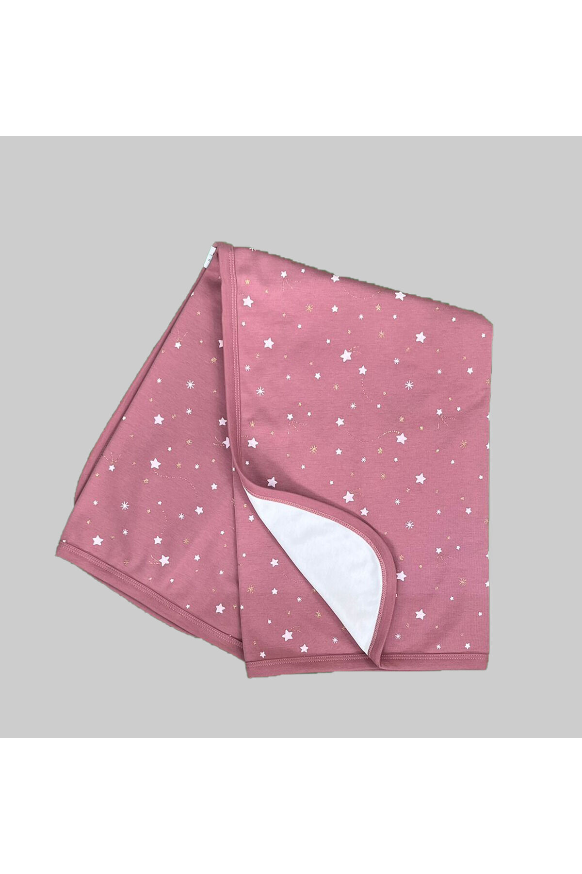 %100 ORGANİK Çift Katlı Bebek Battaniyesi 80*80 Pembe