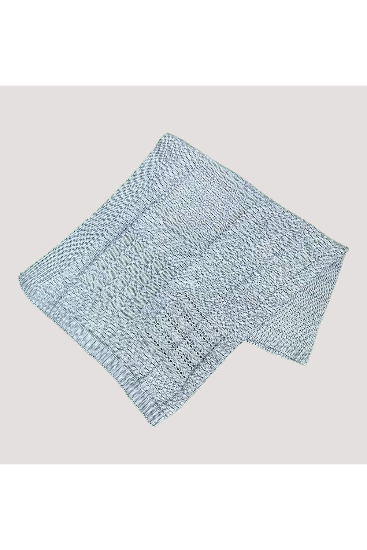 %100 Pamuk Triko Bebek Battaniyesi 80*95 Mavi