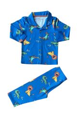 Önden Düğmeli %95 Bambu Erkek Çocuk Pijama Takımı (2-6 Yaş)