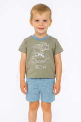 Erkek Bebek Çocuk %100 Pamuklu Şortlu Takım (1-4 Yaş)