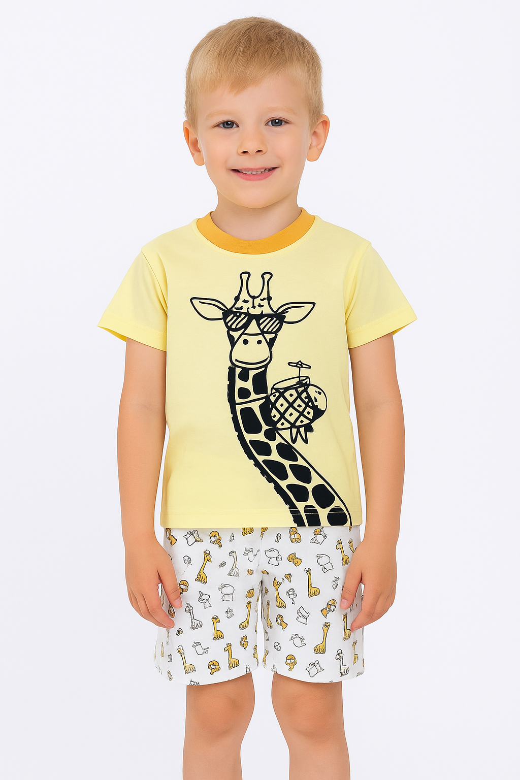 Erkek Bebek Çocuk %100 Pamuklu Şortlu Takım (1-4 Yaş)