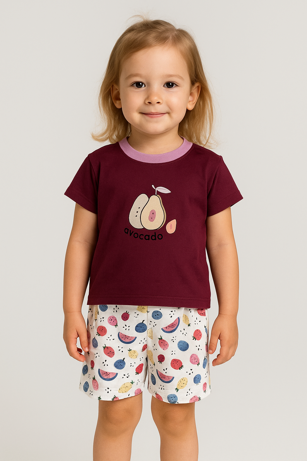 Kız Bebek Çocuk %100 Pamuklu Şortlu Takım (1-4 Yaş)