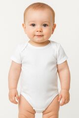 %100 Pamuk Kısa Kollu Çıtçıtlı Zarf Yaka 4'lü Bebek Body