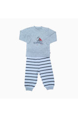 Çocuk Pijama Takımı Gri - 3-6 Ay