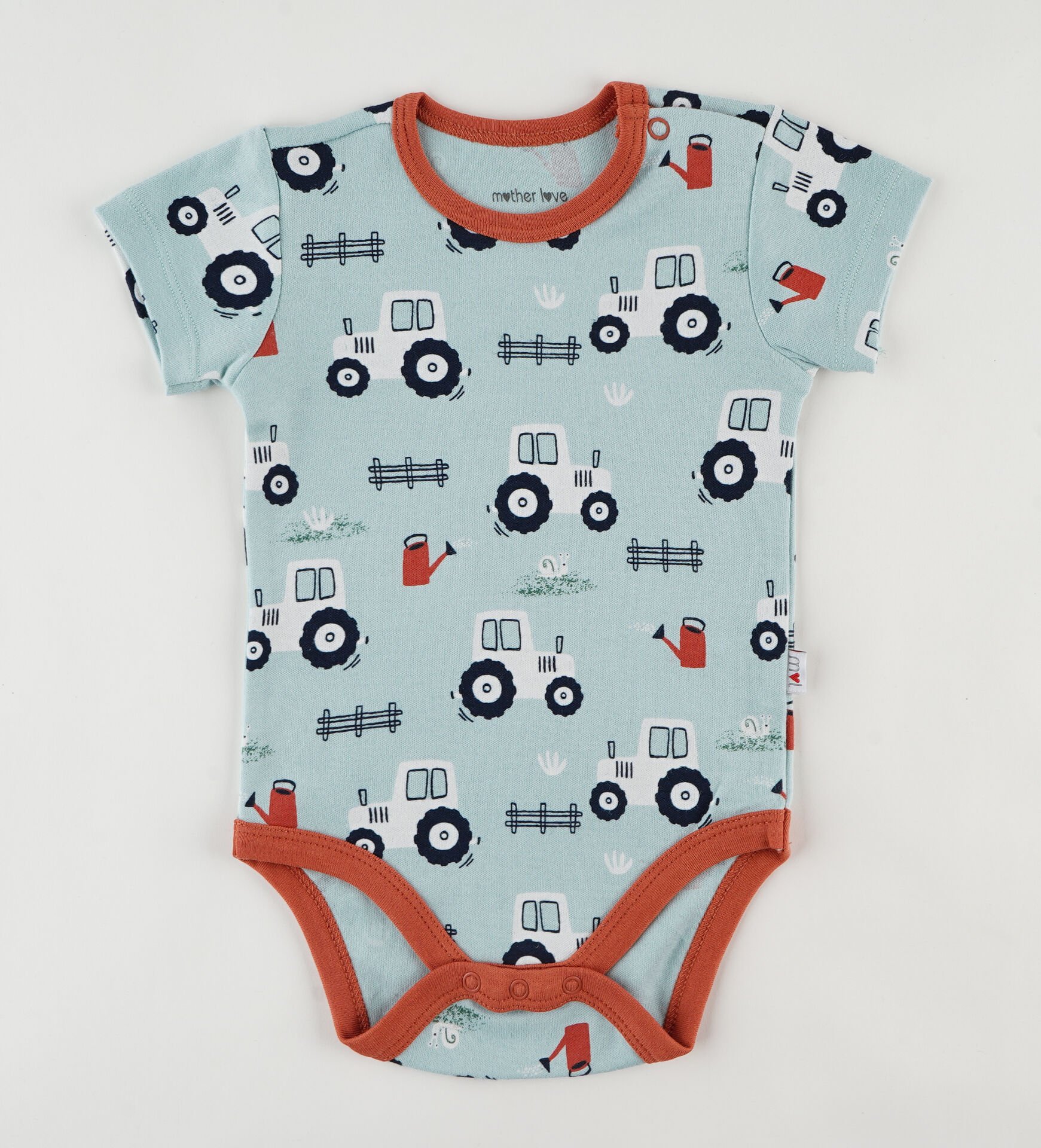 Kısa Kollu %100 Organik Pamuk Bebek Body – 0-36 Ay