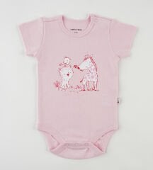 Kısa Kollu %100 Organik Pamuk Bebek Body – 0-36 Ay
