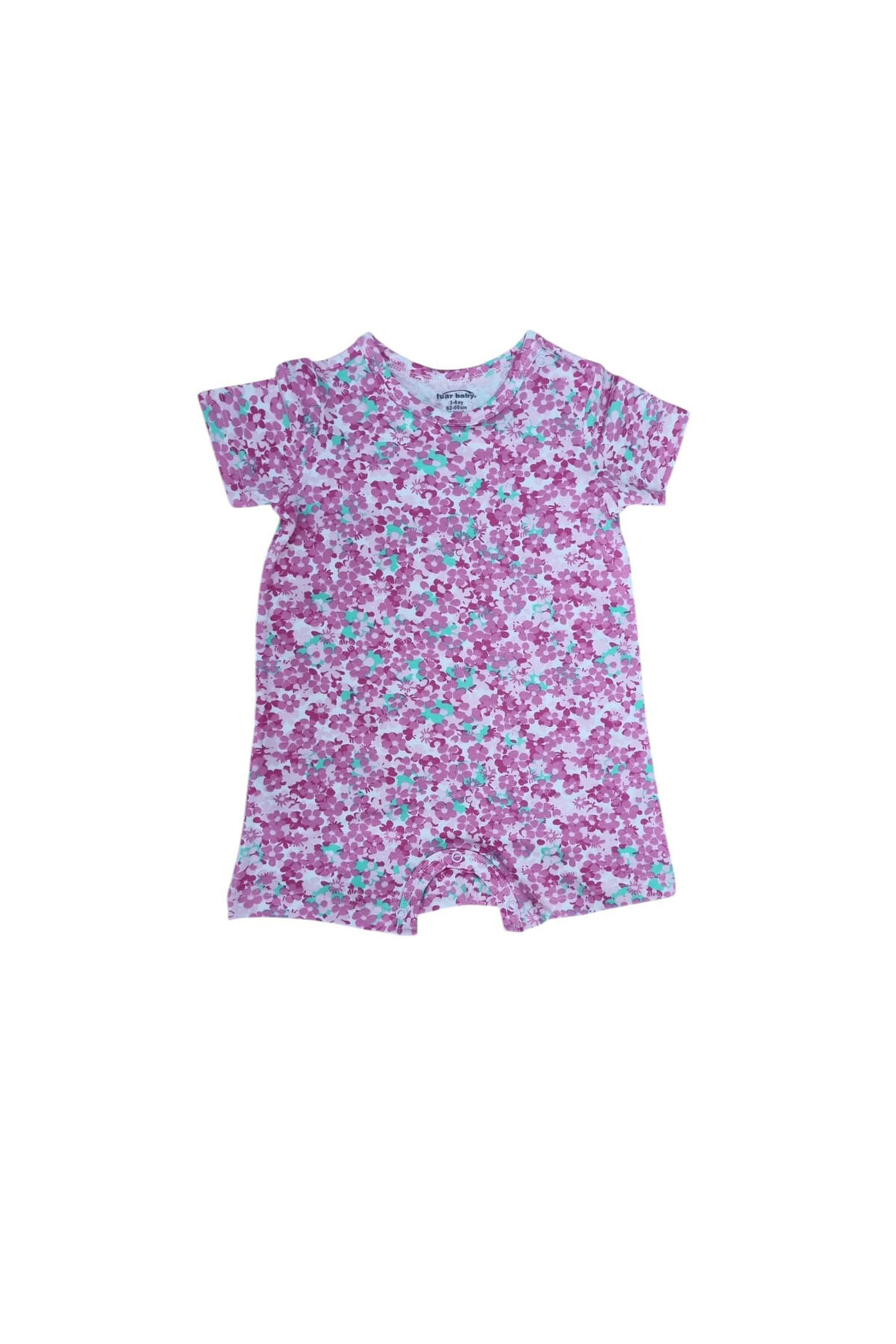 Kız & Erkek Çocuk Kısa Paça Kısa Kol Tulum Pembe - 9 - 12 Ay