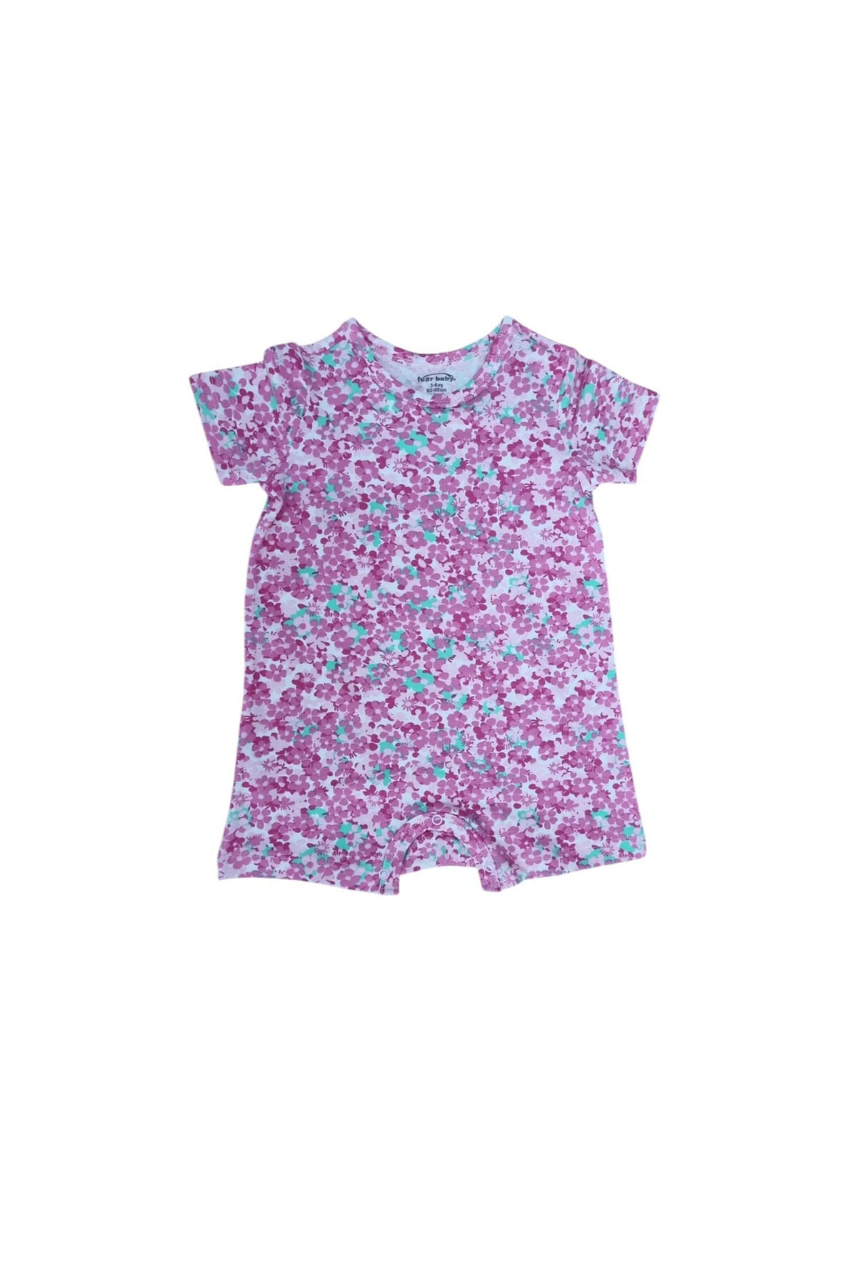 Kız & Erkek Çocuk Kısa Paça Kısa Kol Tulum Pembe - 18-24 Ay