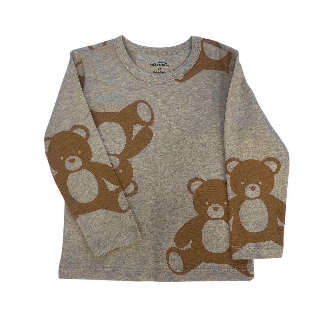 %100 Pamuk Uzun Kollu Çocuk Tişört – 2-6 Yaş