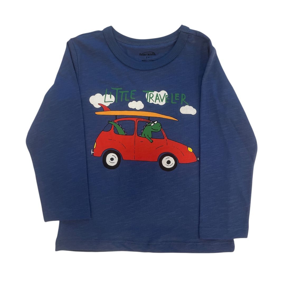 %100 Pamuk Uzun Kollu Çocuk Tişört – 2-6 Yaş