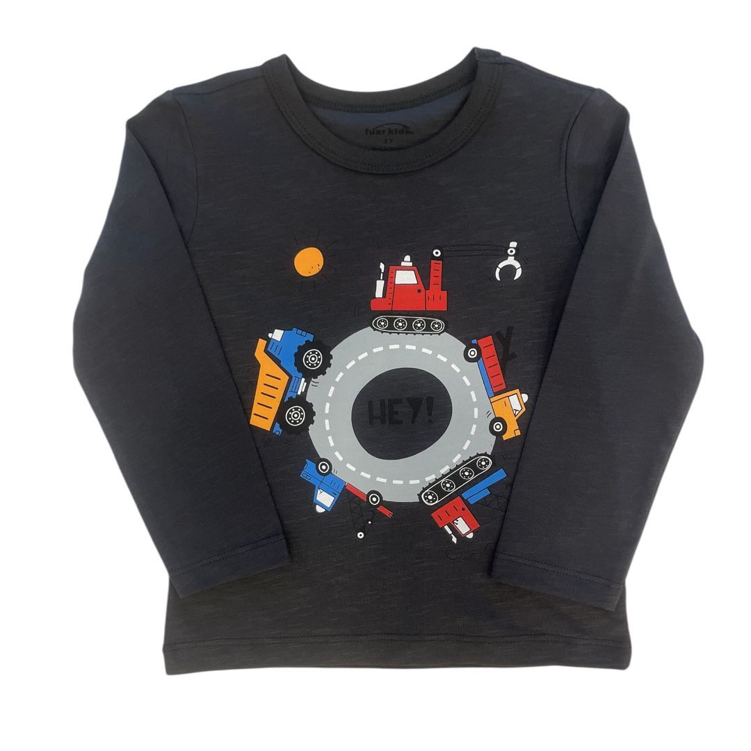 %100 Pamuk Uzun Kollu Çocuk Tişört – 2-6 Yaş