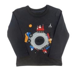 %100 Pamuk Uzun Kollu Çocuk Tişört – 2-6 Yaş