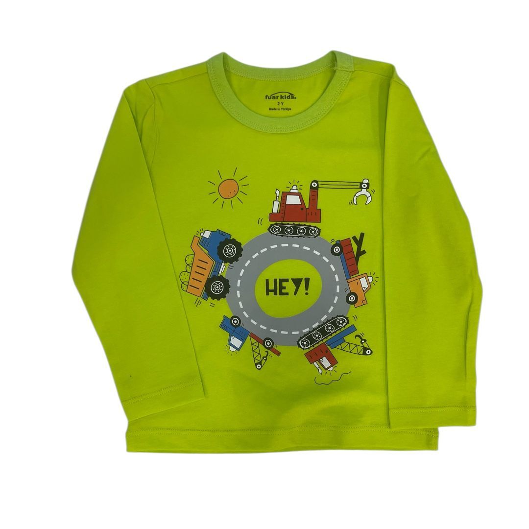 %100 Pamuk Uzun Kollu Çocuk Tişört – 2-6 Yaş