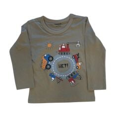 %100 Pamuk Uzun Kollu Çocuk Tişört – 2-6 Yaş