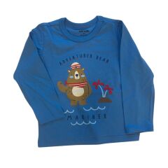 %100 Pamuk Uzun Kollu Çocuk Tişört – 2-6 Yaş