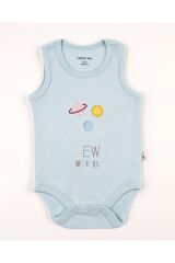 %100 ORGANİK PAMUK 2'li Atlet Body 0-36 Ay Mavi - 6-9 Ay