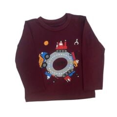 %100 Pamuk Uzun Kollu Çocuk Tişört – 2-6 Yaş