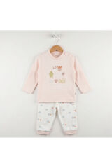 %100 Organik Bebek Pijama Takımı 3 - 36 Ay Toz Pembe - 18-24 Ay