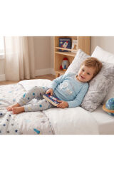 %100 Organik Bebek Pijama Takımı 3 - 36 Ay Mavi - 24-36 Ay