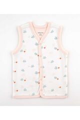 %100 Organik Pamuk Çift Katlı ve Çıtçıtlı Bebek Yeleği 9-36 Ay Pembe - 12-18 Ay